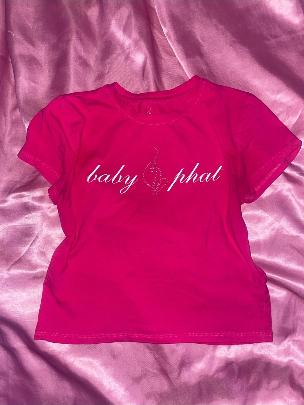 Baby Phat Hot Pink Rhinestone Crop Top 💖